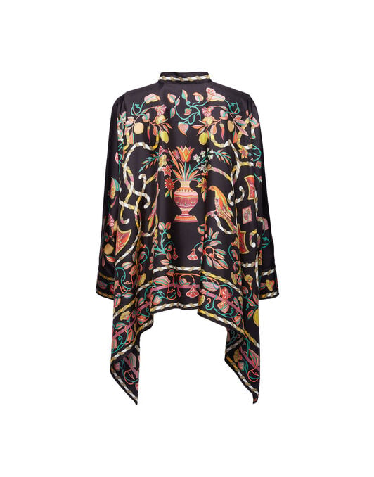 Foulard Shirt La DoubleJ: Borboni Placée Nero SHI0167LAC008
