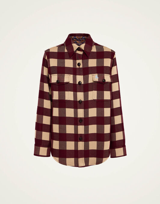Better Than Your Boyfriend's Jacket La DoubleJ: Checkers Burgundy JAC0112VIS021