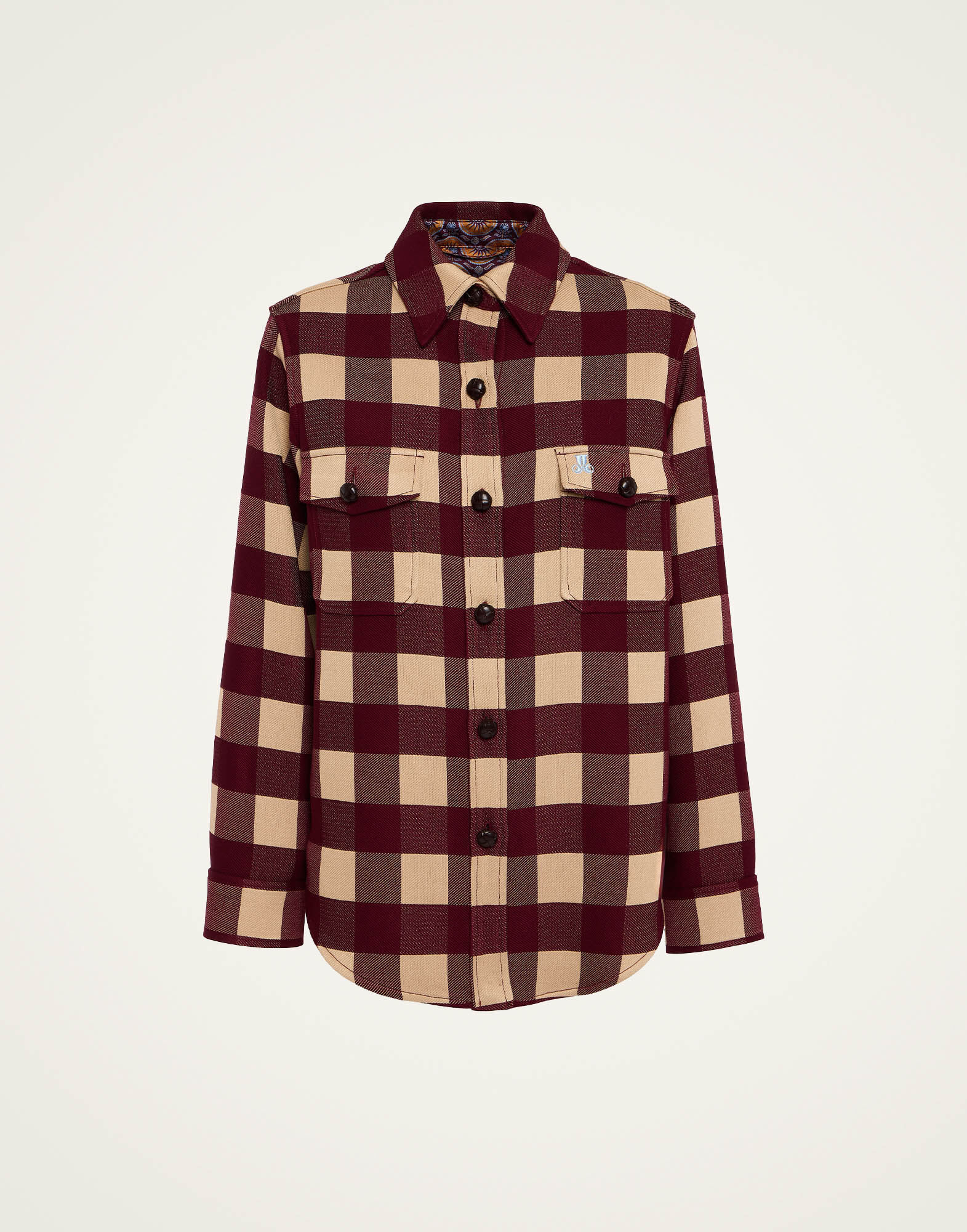 Better Than Your Boyfriend's Jacket La DoubleJ: Checkers Burgundy JAC0112VIS021