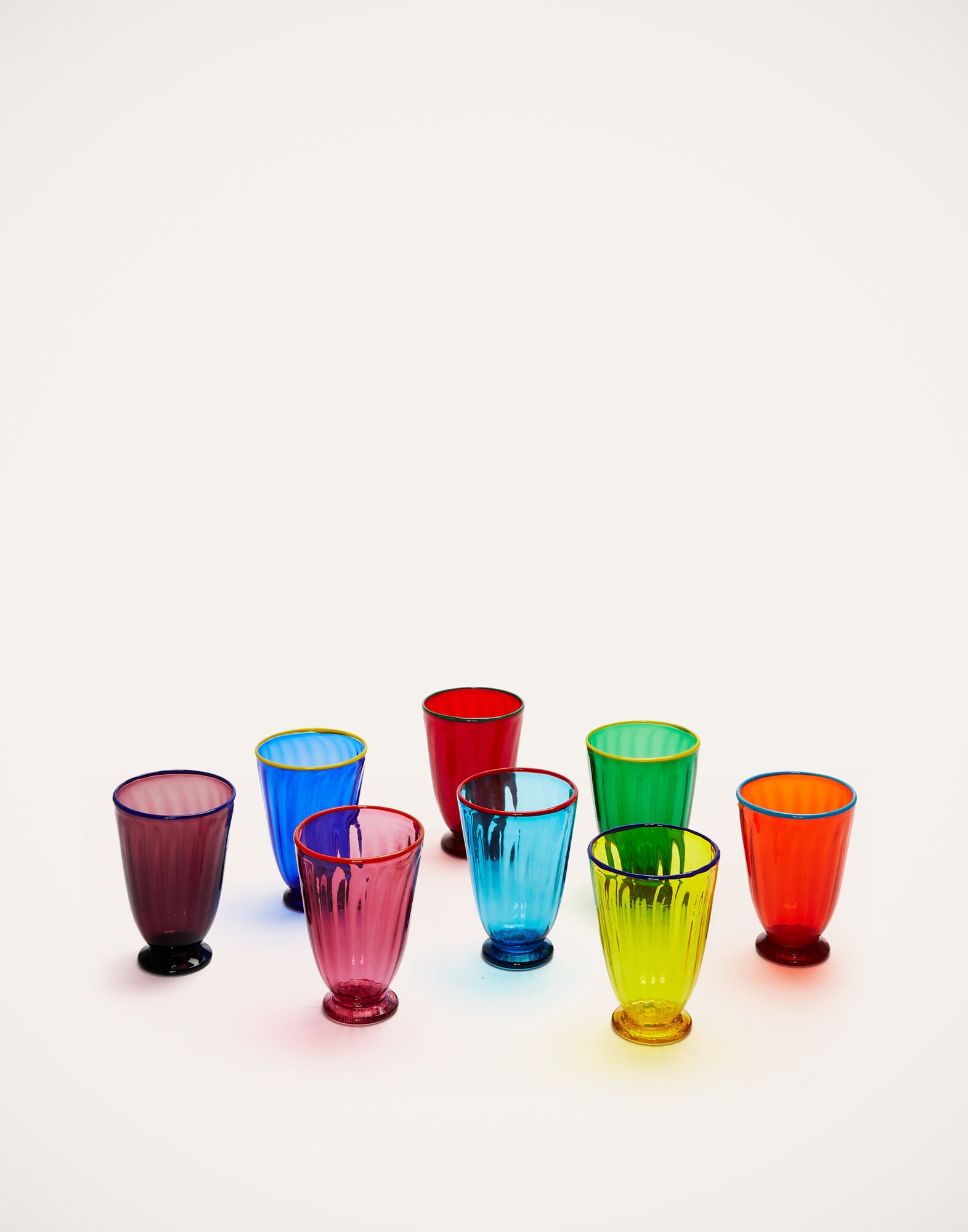 Rainbow Glass Set of 8 La DoubleJ: Rainbow Rainbow Glass Set of 8 La DoubleJ: Rainbow GLA0003MUR001