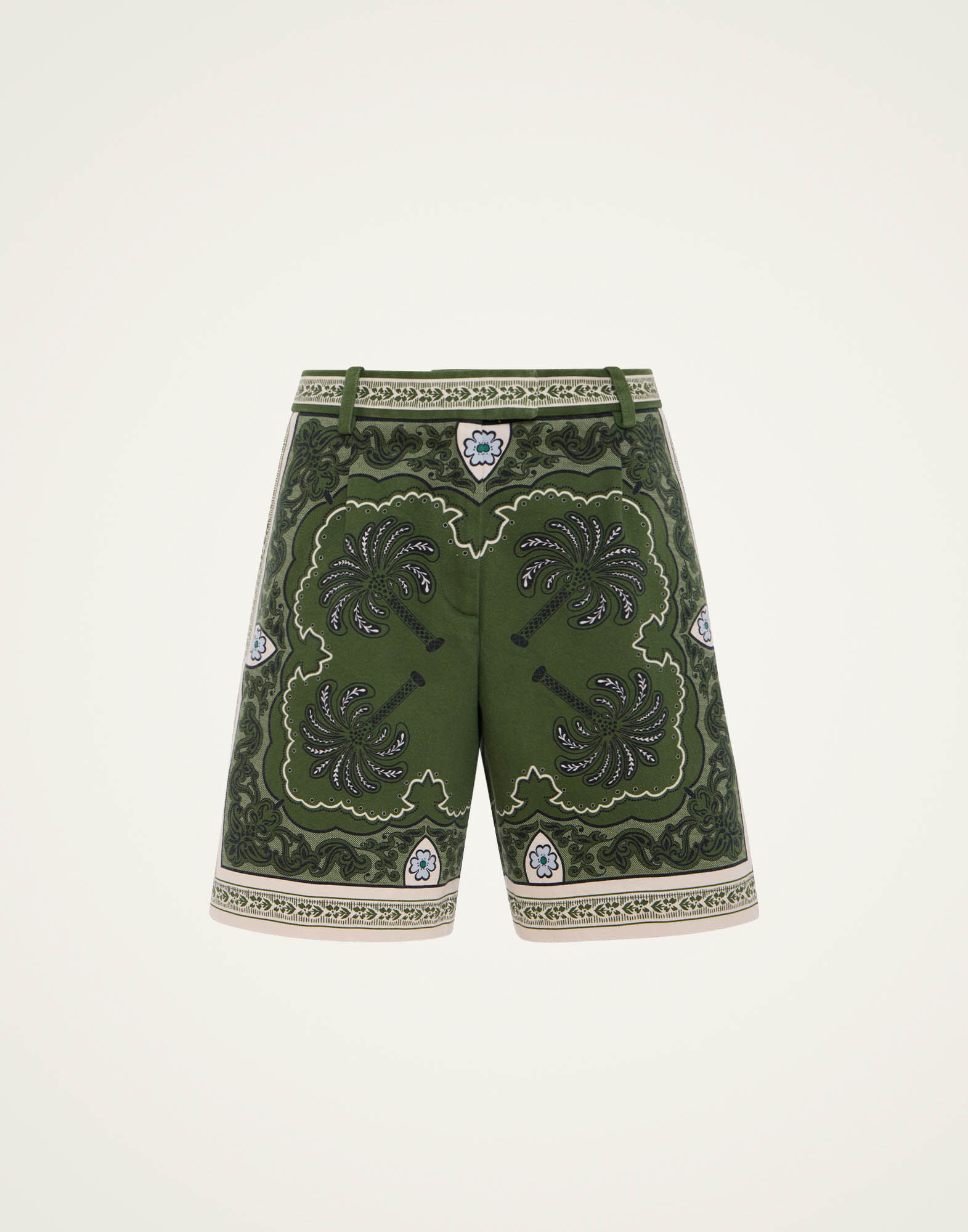 Boyfriend Shorts La DoubleJ: Mirage Placée Green Boyfriend Shorts La DoubleJ: Mirage Placée Green TRO0131COT046