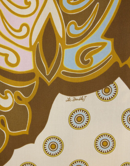 Club Shirt La DoubleJ: Cocoon Placée Brown Club Shirt La DoubleJ: Cocoon Placée Brown SHI0171VIS032