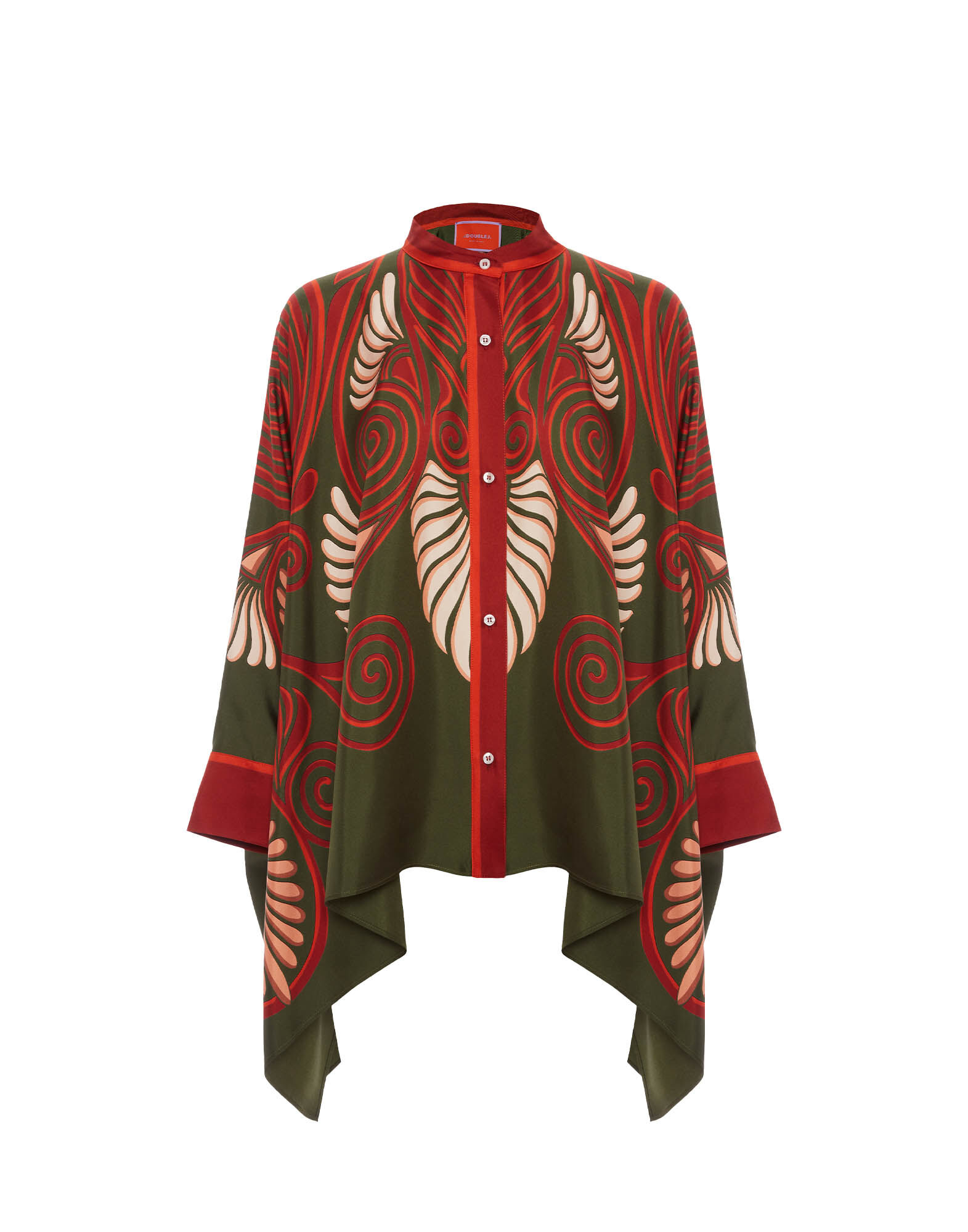 Foulard Shirt La DoubleJ: Kerylos Placée Dark Green SHI0167LAC008