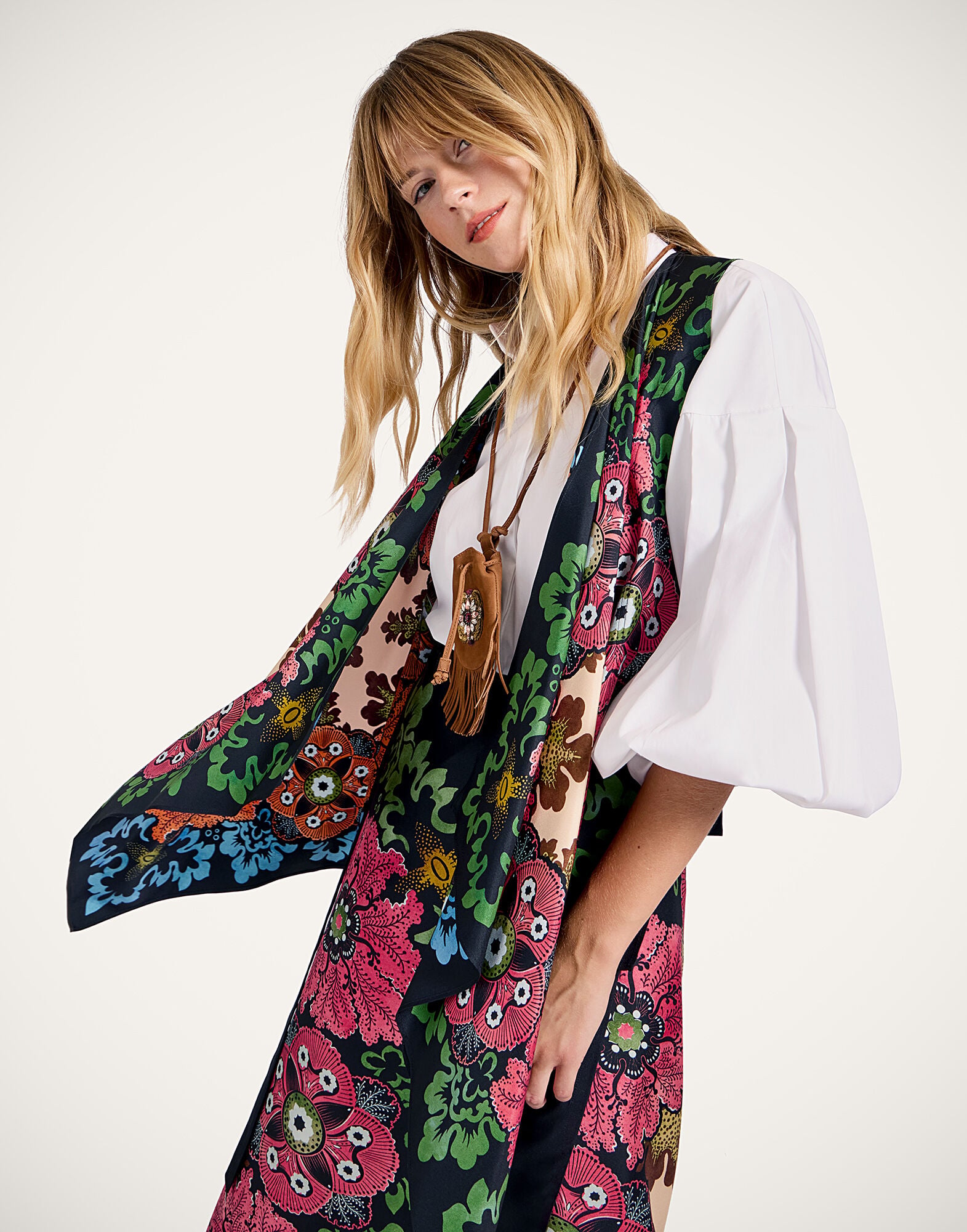 Scarf Gilet La DoubleJ: Bounty Placée Red SCA0081SIL006