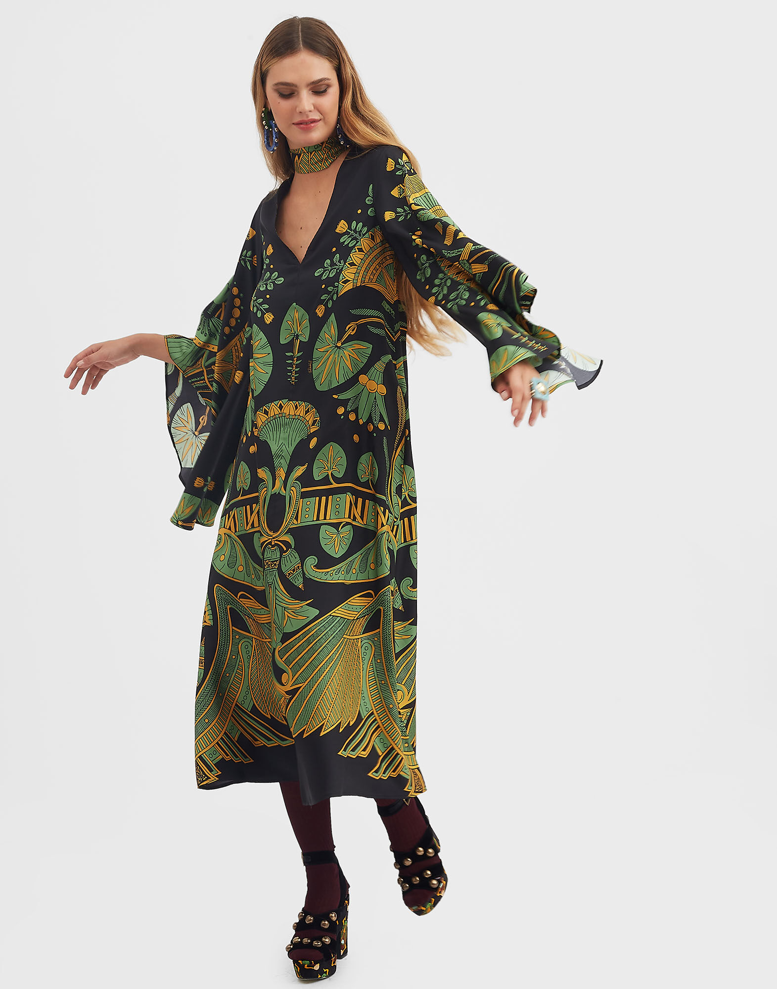Magnifico Midi Dress La DoubleJ: The Nile Placée Black Magnifico Midi Dress La DoubleJ: The Nile Placée Black DRE0702SIL001