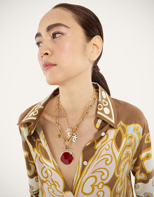 Club Shirt La DoubleJ: Cocoon Placée Brown Club Shirt La DoubleJ: Cocoon Placée Brown SHI0171VIS032