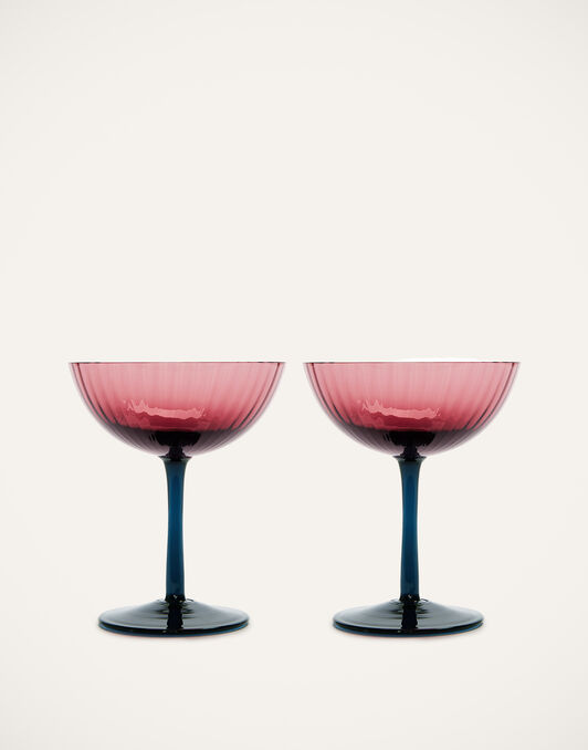 Champagne Coupe Set of 2 La DoubleJ: Viola Champagne Coupe Set of 2 La DoubleJ: Viola GLA0012MUR001