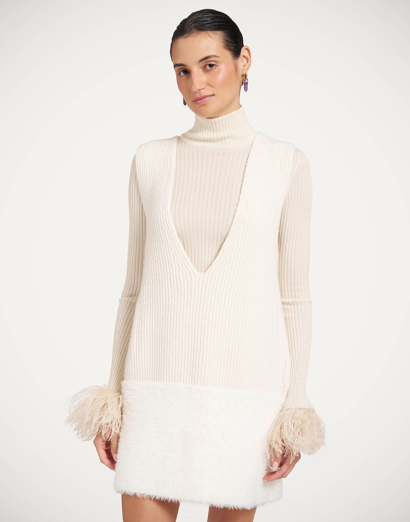 Frosty Cream Soda Tunic La DoubleJ: Solid Off White DRE1170KNI232