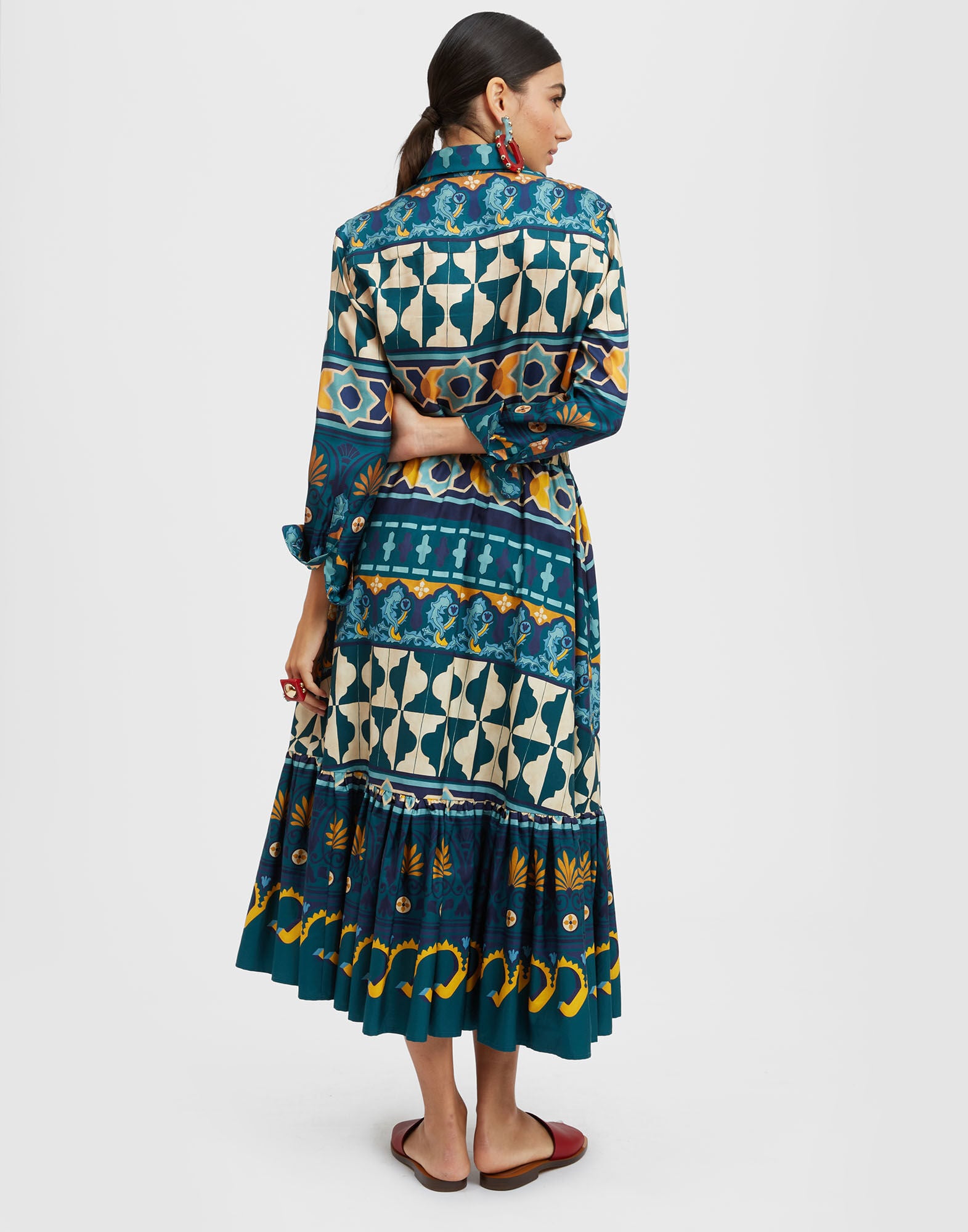 Sunset Skirt La DoubleJ: Casareale Placèe Emerald Sunset Skirt La DoubleJ: Casareale Placèe Emerald SKI0068COT039