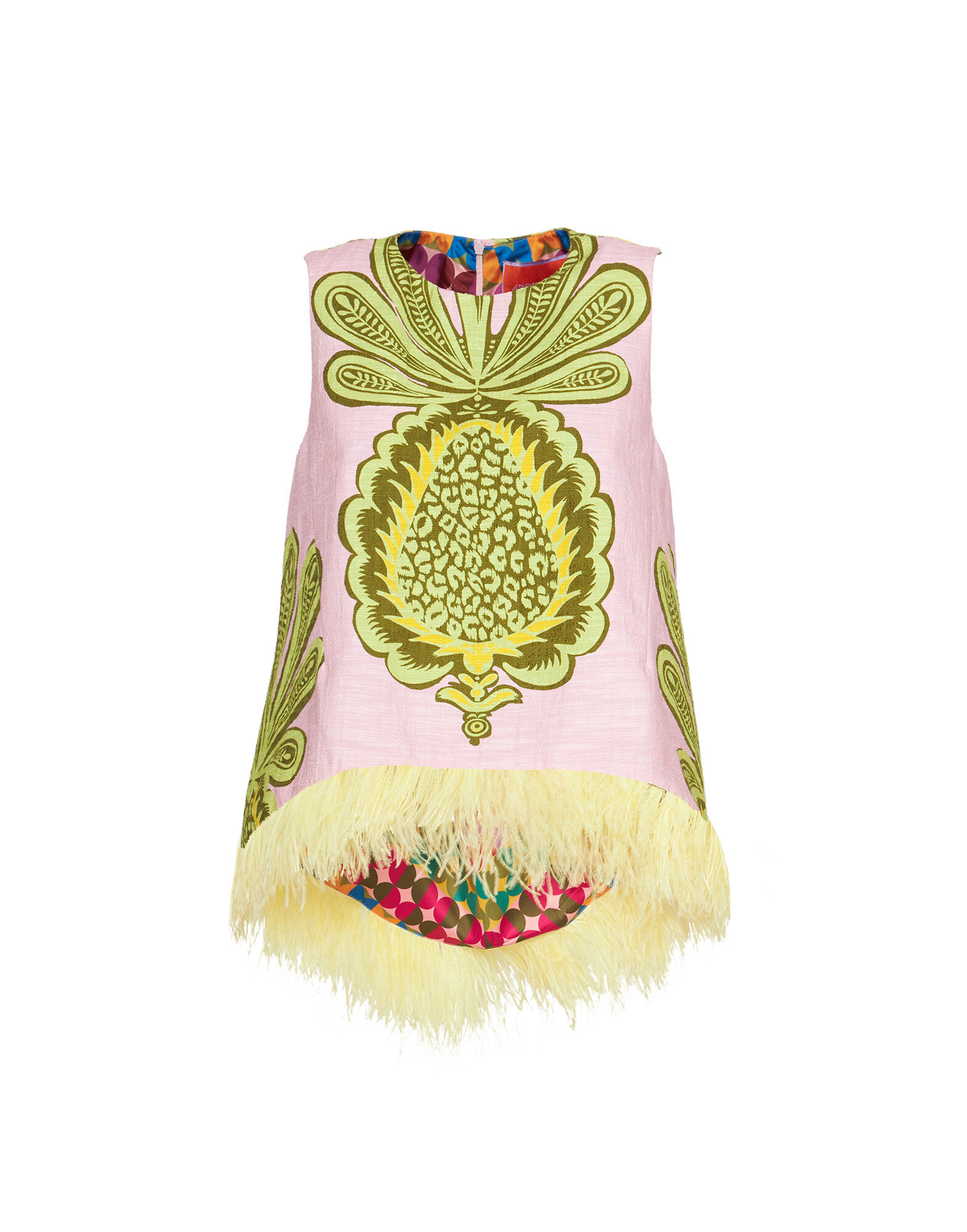 La Scala Top (With Feathers) La DoubleJ: Big Pineapple Pink La Scala Top (With Feathers) La DoubleJ: Big Pineapple Pink TOP0013COT005