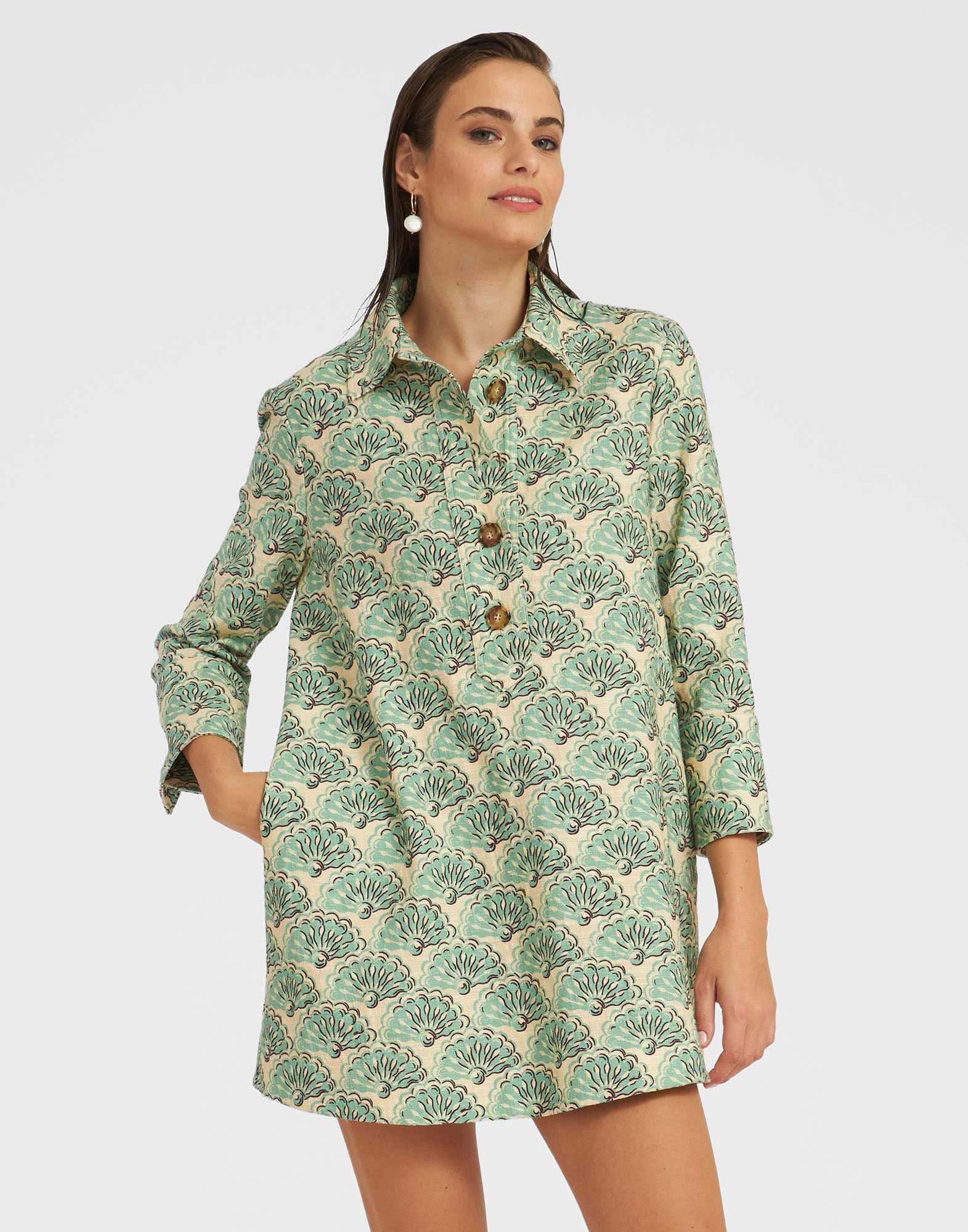Short Artemis Dress La DoubleJ: Fans Mint Short Artemis Dress La DoubleJ: Fans Mint DRE0180COT005