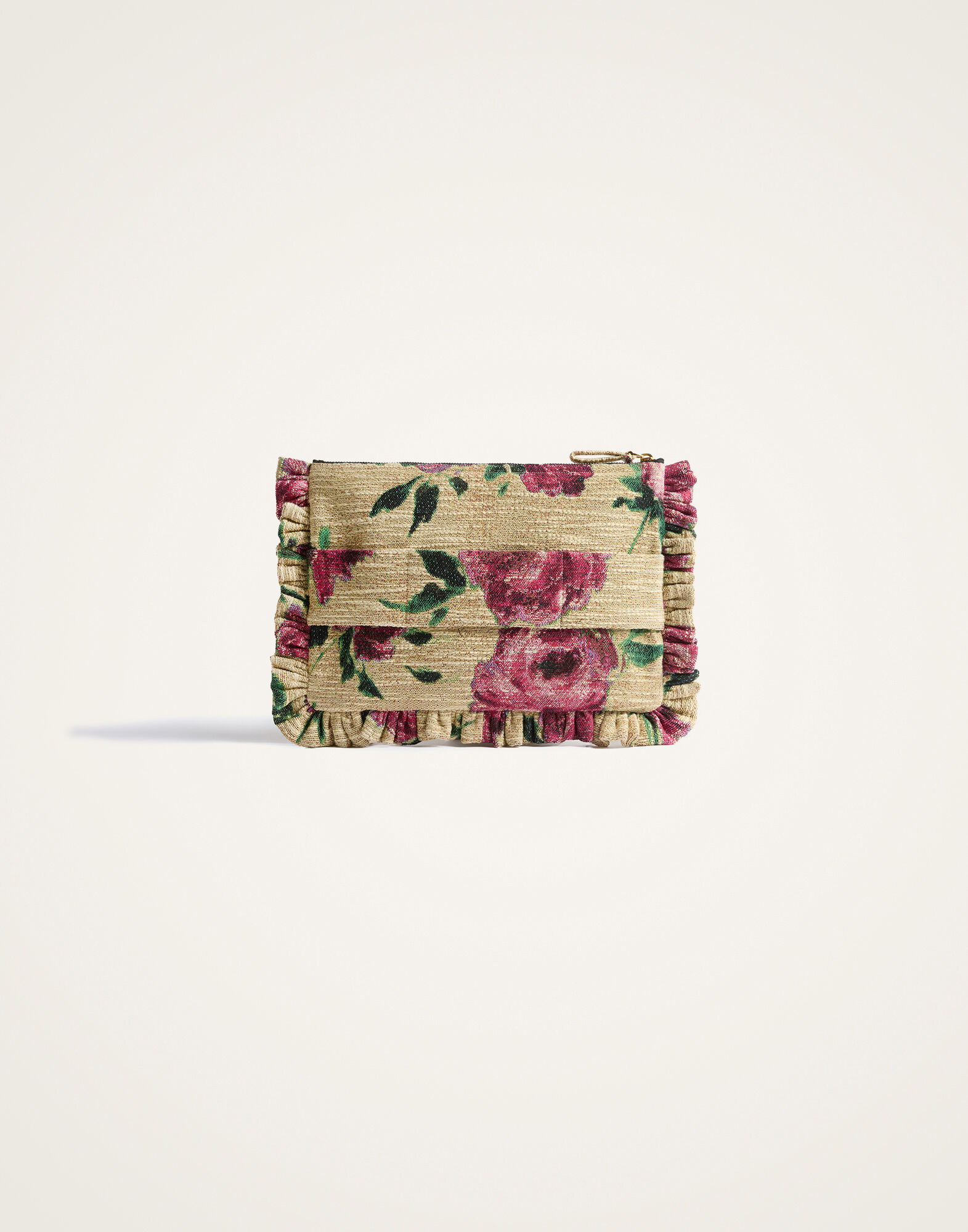 Hand Pochette La DoubleJ: Roses Light Beige Hand Pochette La DoubleJ: Roses Light Beige BAG0059COT069