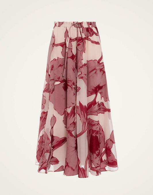 Drawstring Skirt La DoubleJ: Sylph Fil Coupé Pink SKI0098FCP007