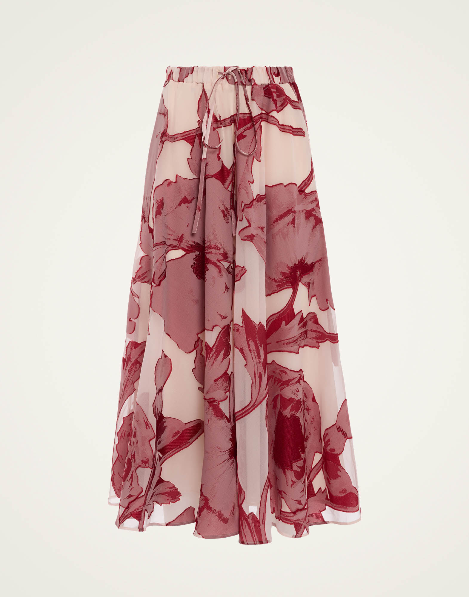 Drawstring Skirt La DoubleJ: Sylph Fil Coupé Pink SKI0098FCP007