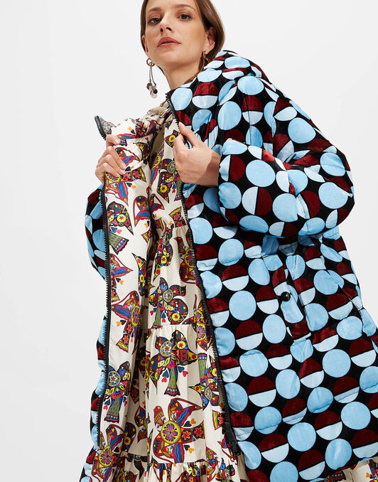 Reversible Cocoon Puffer LaDoubleJ: Sfere Azzurro DOW0004VEL004
