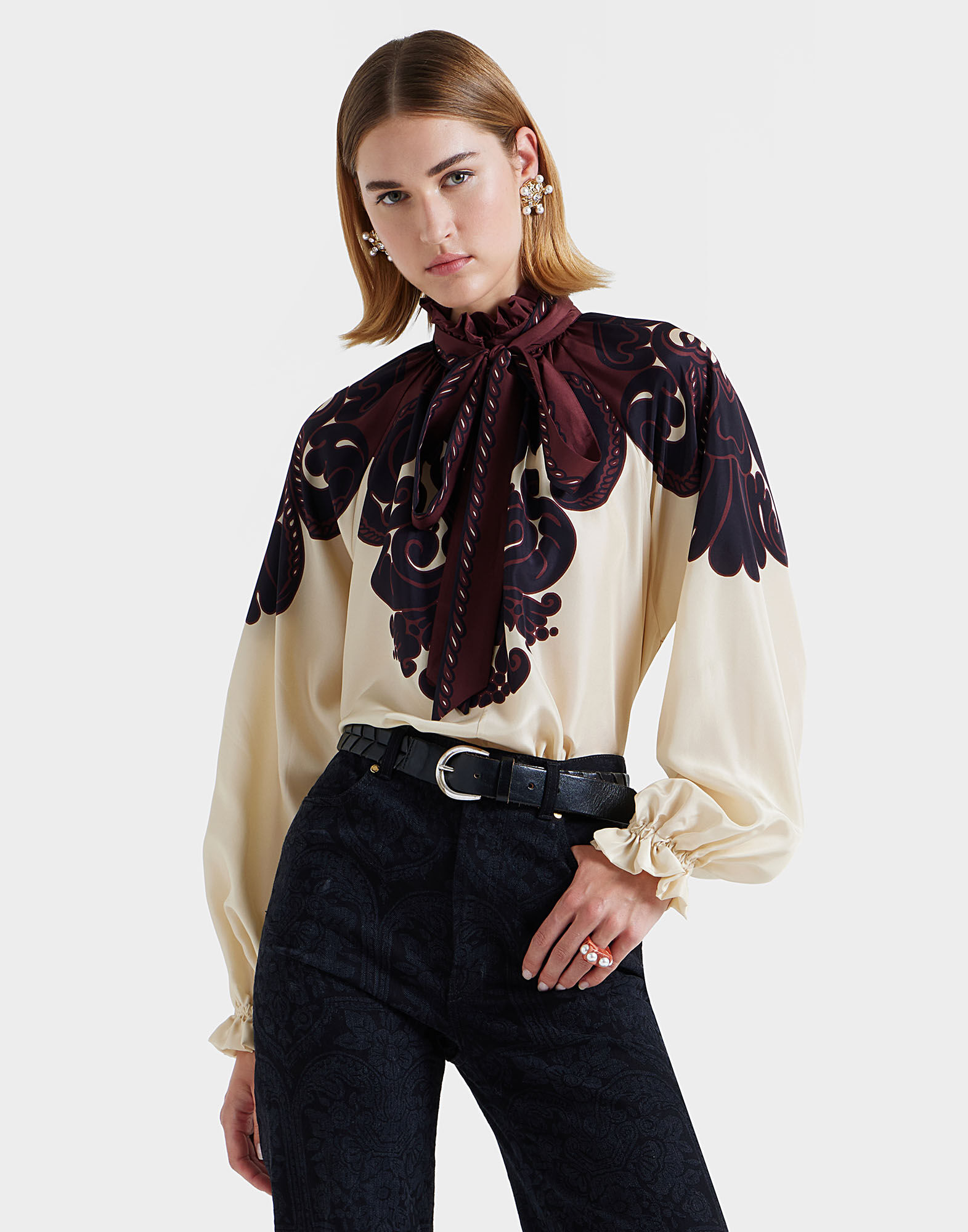 Cerere Blouse La DoubleJ: Corsini Placée Cream Cerere Blouse La DoubleJ: Corsini Placée Cream SHI0086SIL009