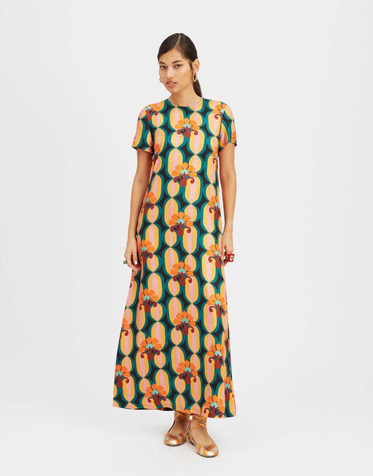 Swing Dress La DoubleJ: Arcturus Blue Petrol Swing Dress La DoubleJ: Arcturus Blue Petrol DRE0001SIL001
