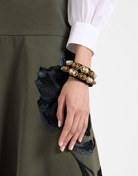 Tesoro Double Bracelet La DoubleJ: Solid Black BAC0009VEL015