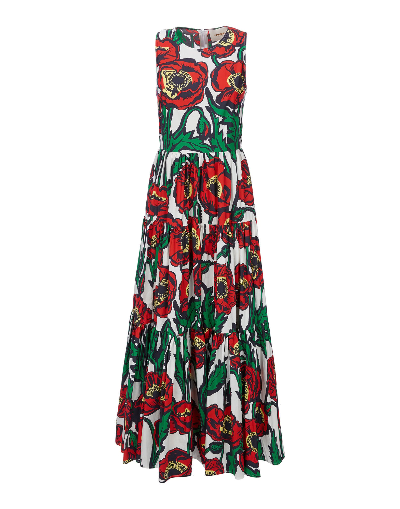 Sleeveless Big Dress La DoubleJ: Big Blooms Bianco Sleeveless Big Dress LaDoubleJ: Big Blooms Bianco DRE0185COT001