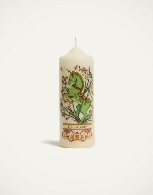 Printed Pillar Candle La DoubleJ: The Unicorn Multicolor CAN0011WAX001