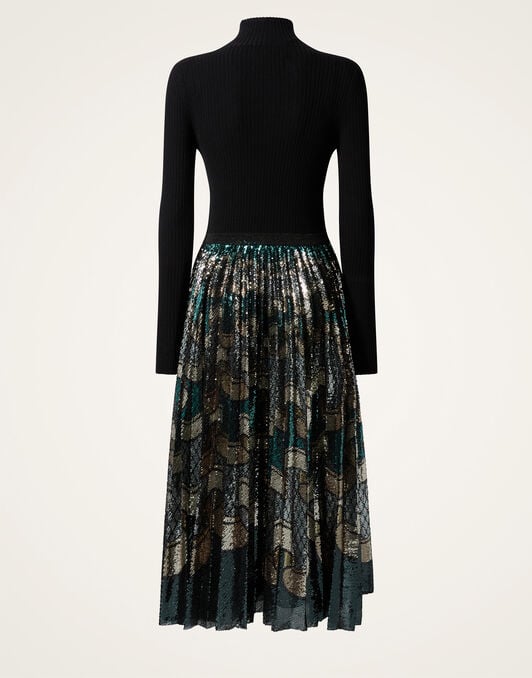 Moondance Knit Dress La DoubleJ: Frills Placée Dark Green Moondance Knit Dress La DoubleJ: Frills Placée Dark Green DRE1017KNI192