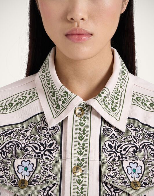 JJ Jean Jacket La DoubleJ: Mirage Placée Green JJ Jean Jacket La DoubleJ: Mirage Placée Green JAC0070COT046