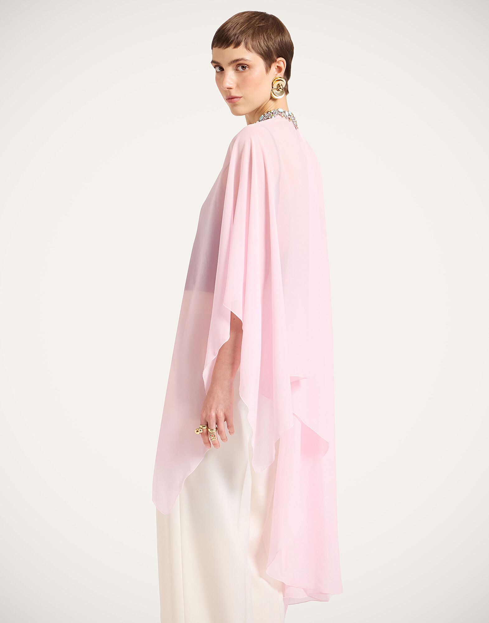 Maria Cape La DoubleJ: Solid Pink SCA0092SIL014