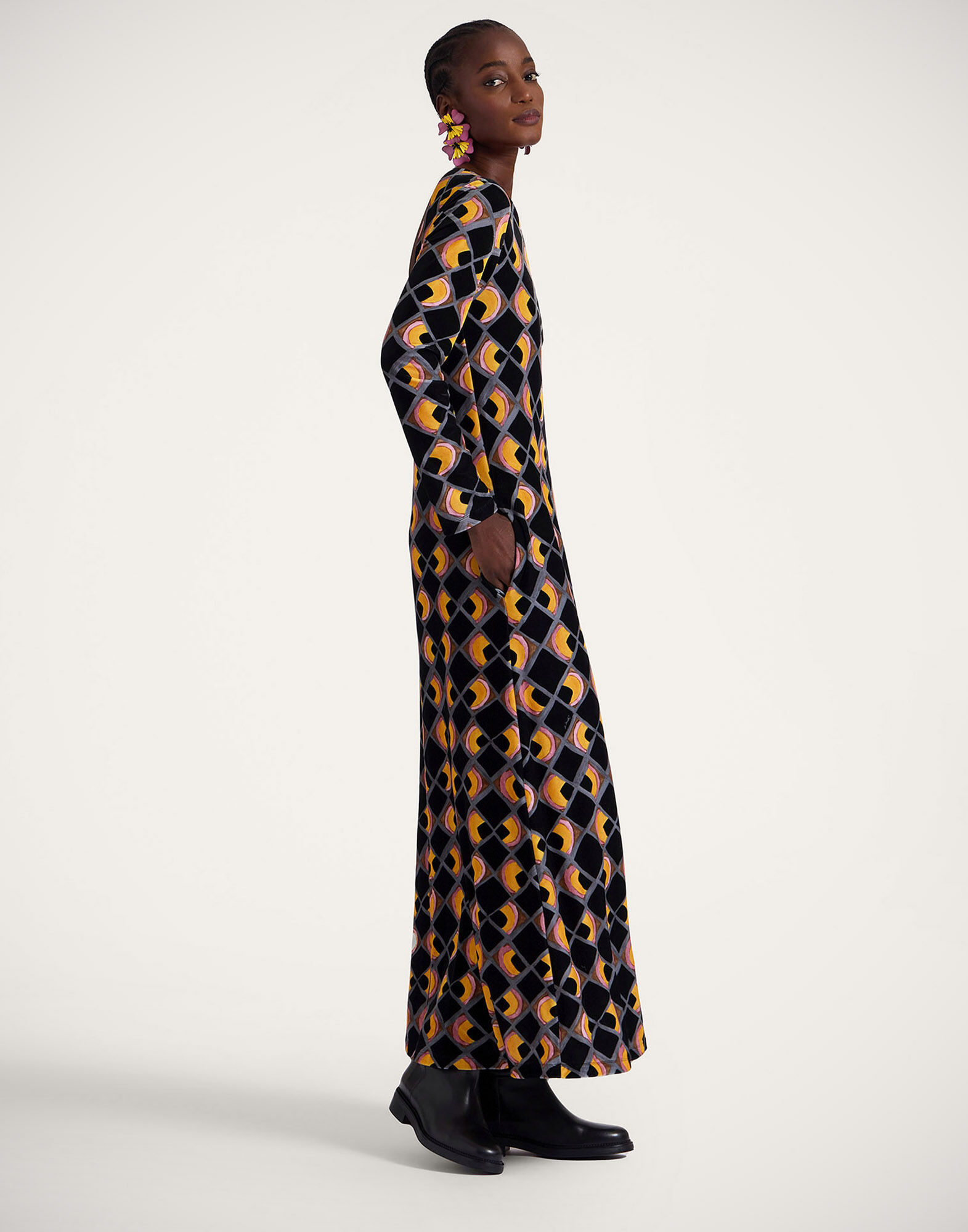 Swank Dress La DoubleJ: Half-Light Black DRE0206VEL006