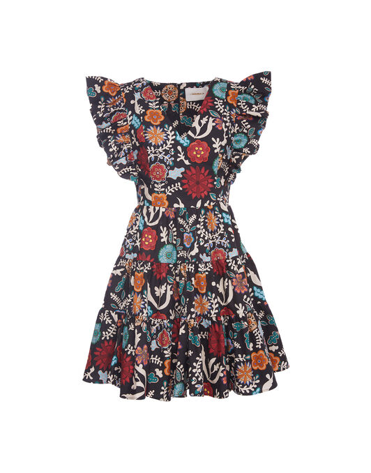Honeybun Dress La DoubleJ: Fire Flower Honeybun Dress LaDoubleJ: Fire Flower DRE0240COT001