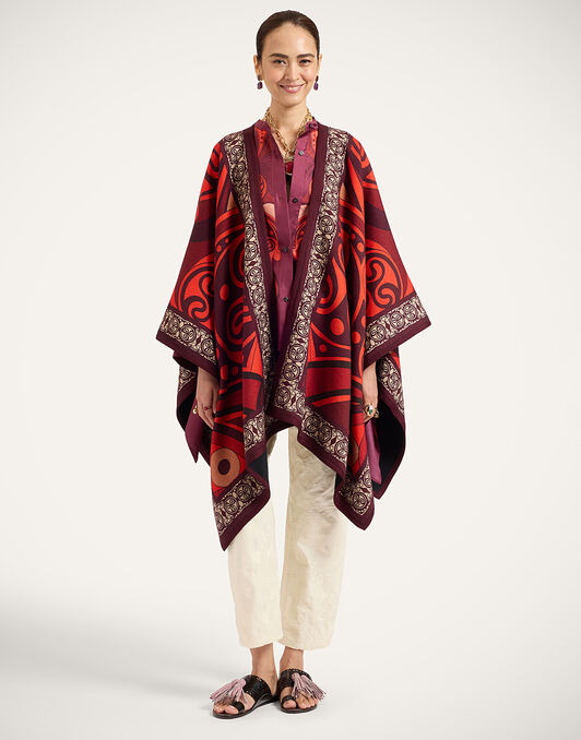 Soul Poncho La DoubleJ: Alchemy Placée Dark Red Soul Poncho La DoubleJ: Alchemy Placée Dark Red SCA0047PLA003