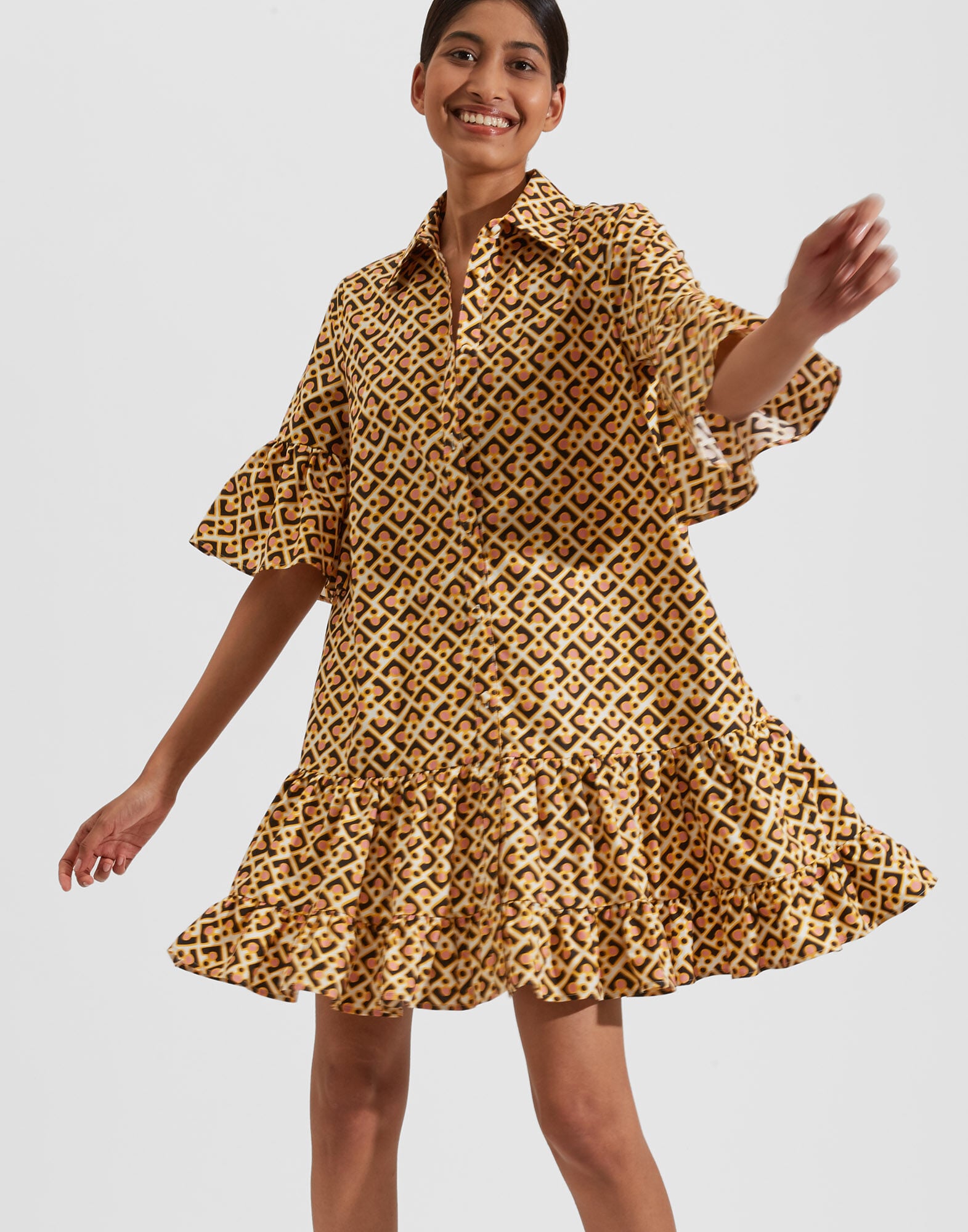 Choux Dress La DoubleJ: Puzzle Rosa Choux Dress La DoubleJ: Puzzle Rosa DRE0205COT015