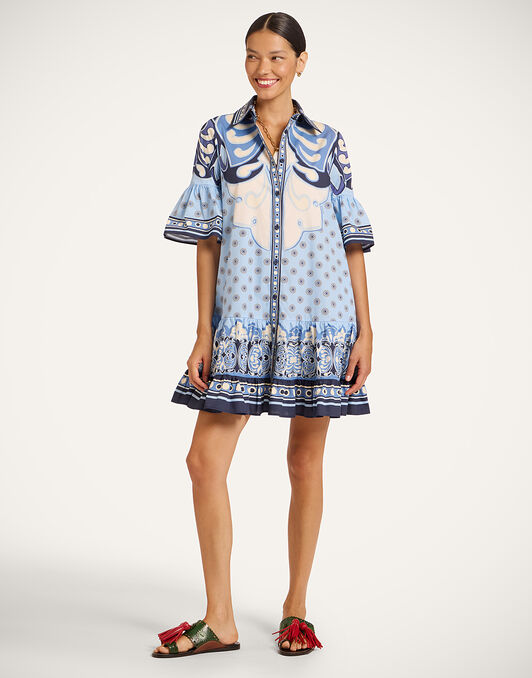 Choux Dress La DoubleJ: Cocoon Placée Blue Choux Dress La DoubleJ: Cocoon Placée Blue DRE0205COT097
