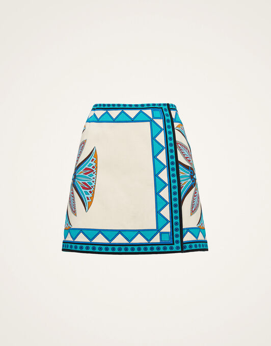Foulard Mini Skirt La DoubleJ: Lotus Placée Ivory SKI0185SAB001