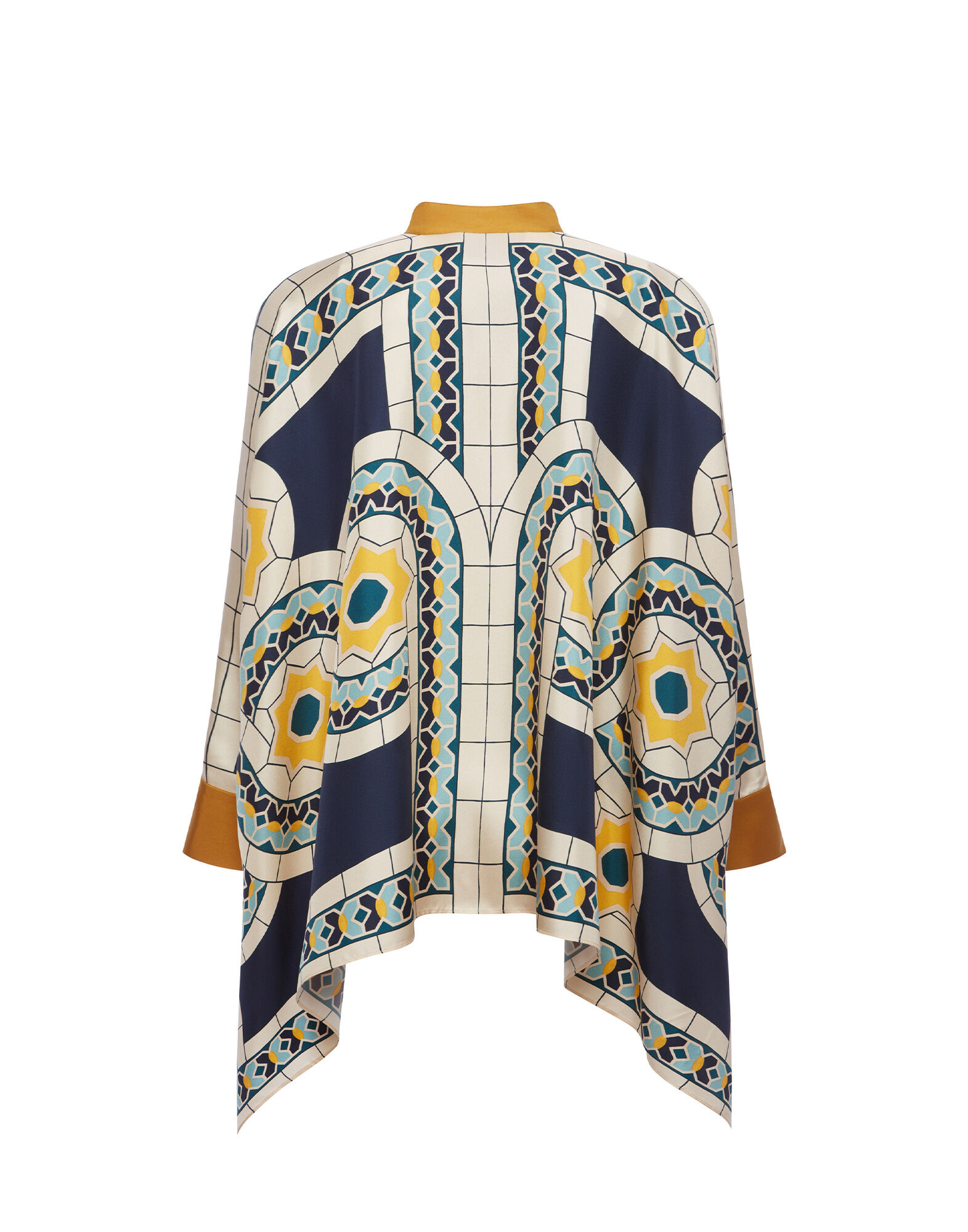 Foulard Shirt La DoubleJ: Mudejar Placée Blue Foulard Shirt La DoubleJ: Mudejar Placée Blue SHI0167LAC008