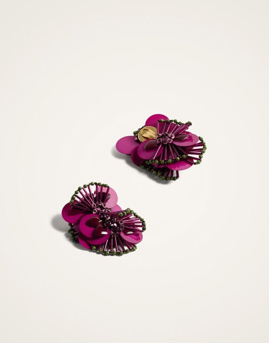 Petal Long Earrings La DoubleJ: Burgundy Petal Long Earrings La DoubleJ: Burgundy EAR0090EMB222