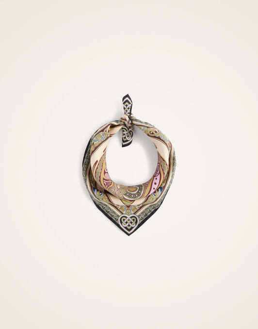 Mini Foulard La DoubleJ: Kells Placée Light Green SCA0065SIL006