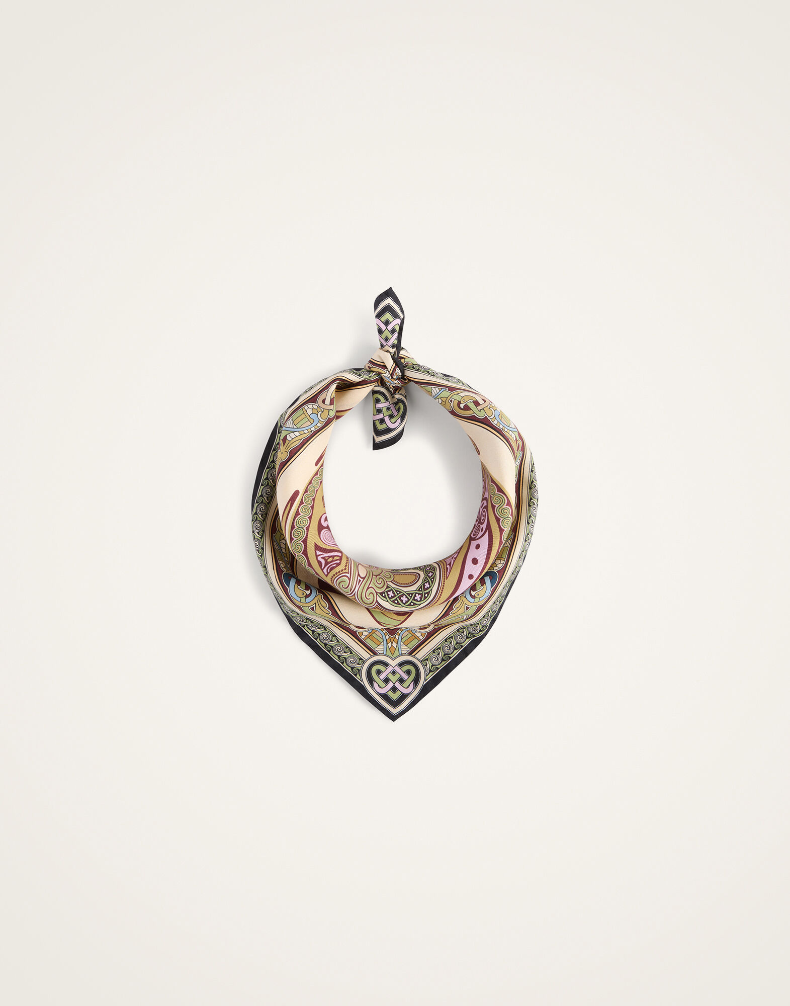 Mini Foulard La DoubleJ: Kells Placée Light Green SCA0065SIL006