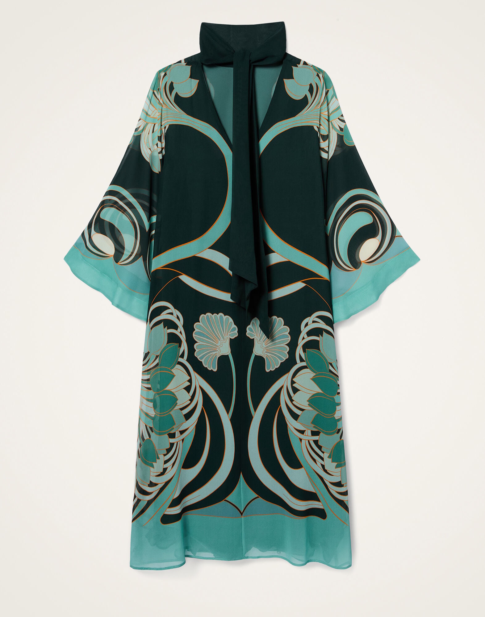 Magnifico Midi Dress La DoubleJ: Blooming Tulip Placée Dark Green Magnifico Midi Dress La DoubleJ: Blooming Tulip Placée Dark Green DRE0788SIL028