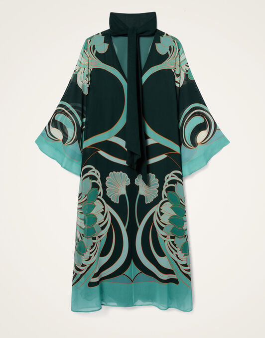 Magnifico Midi Dress La DoubleJ: Blooming Tulip Placée Dark Green Magnifico Midi Dress La DoubleJ: Blooming Tulip Placée Dark Green DRE0788SIL028