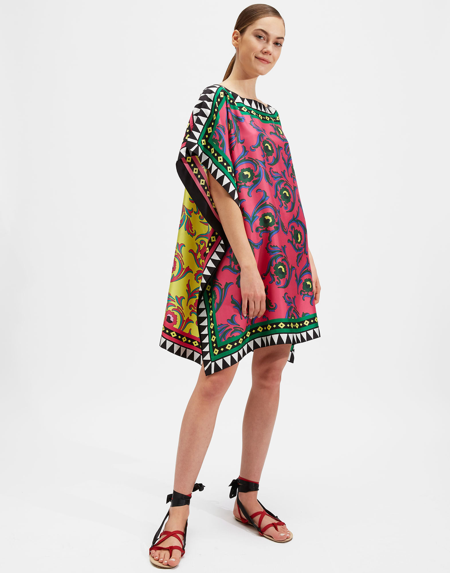 Scarf Dress LaDoubleJ: Cartwheel Fuxia DRE0223SIL006