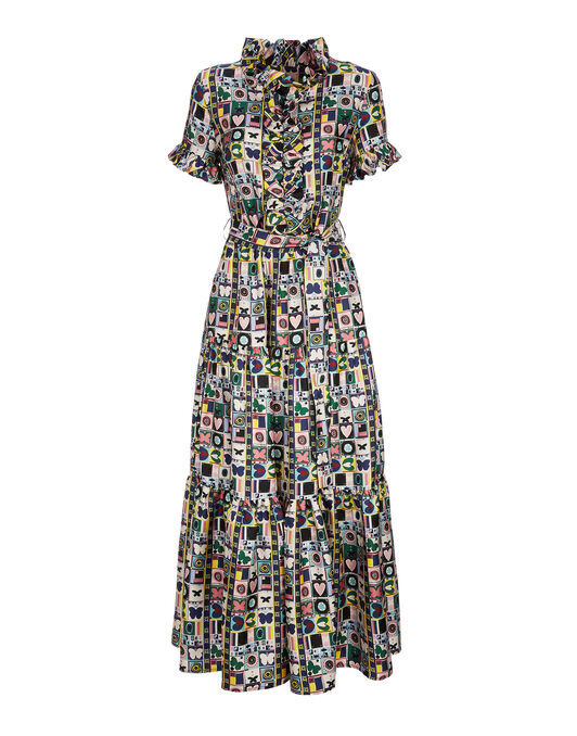 Long And Sassy Dress LaDoubleJ: Francobollo DRE0017SIL001
