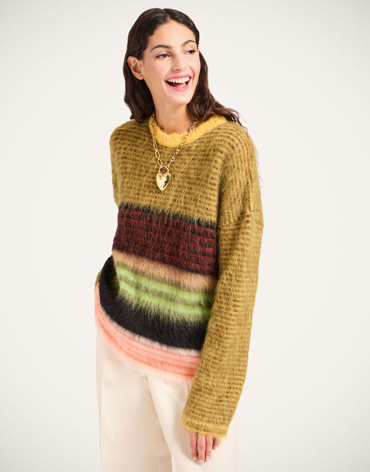 Brera Sweater La DoubleJ: Multicolor Yellow Brera Sweater La DoubleJ: Multicolor Yellow PUL0320KNI181