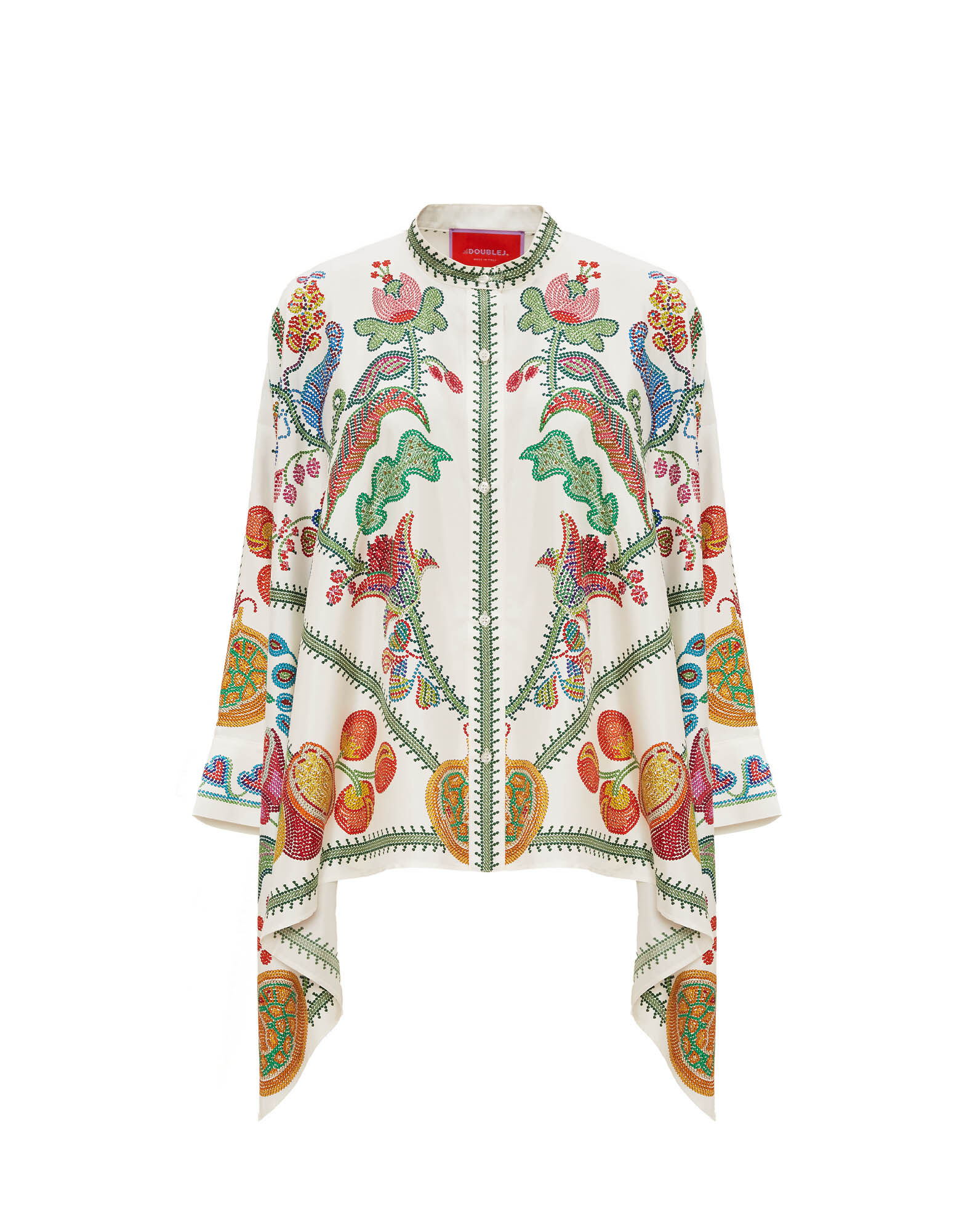 Foulard Shirt La DoubleJ: Grenadilla Placée Off White Foulard Shirt La DoubleJ: Grenadilla Placée Off White SHI0167LAC008