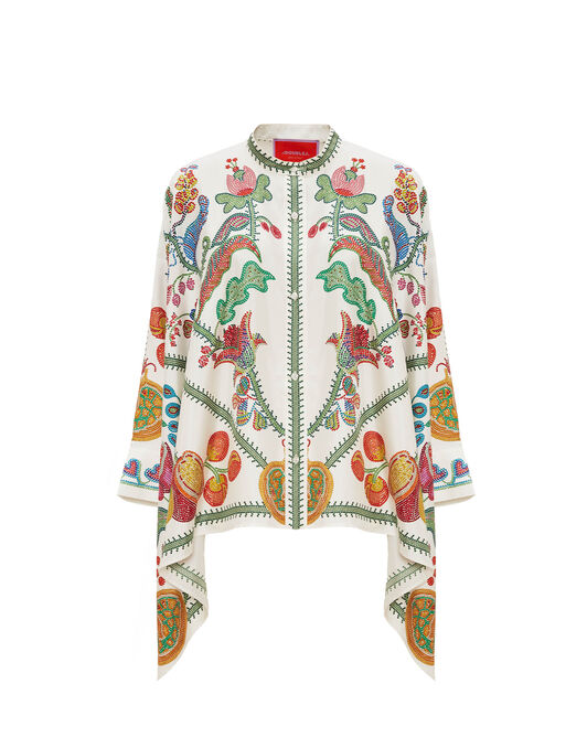 Foulard Shirt La DoubleJ: Grenadilla Placée Off White Foulard Shirt La DoubleJ: Grenadilla Placée Off White SHI0167LAC008