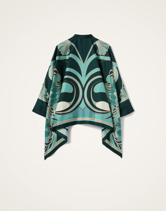Foulard Shirt La DoubleJ: Blooming Tulip Placée Dark Green Foulard Shirt La DoubleJ: Blooming Tulip Placée Dark Green SHI0059SIL001