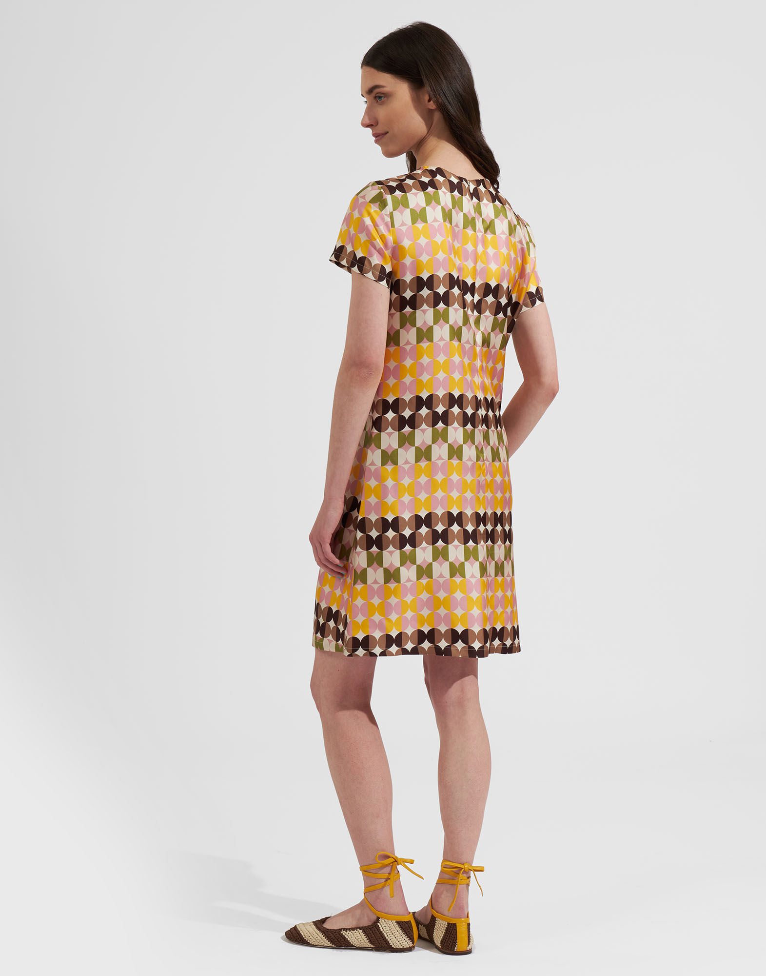 Mini Swing Dress La DoubleJ: Mezzaluna Chocolate Mini Swing Dress La DoubleJ: Mezzaluna Chocolate DRE0963SIL006