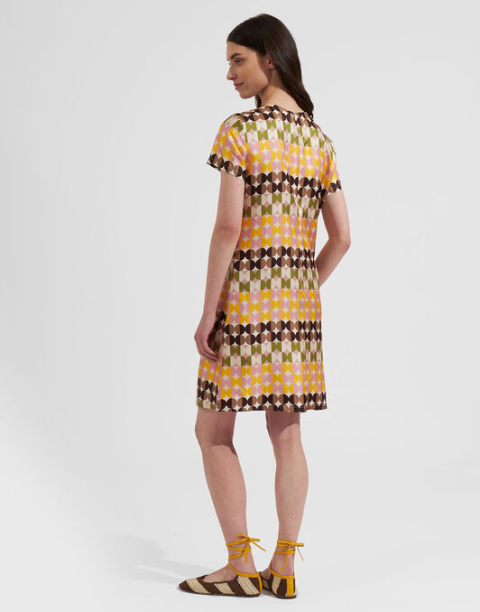 Mini Swing Dress La DoubleJ: Mezzaluna Chocolate Mini Swing Dress La DoubleJ: Mezzaluna Chocolate DRE0963SIL006