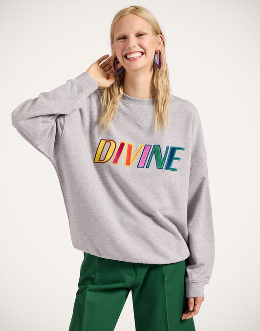 Off Court Sweatshirt La DoubleJ: Divine Grey Off Court Sweatshirt La DoubleJ: Divine Grey SWE0035JER054