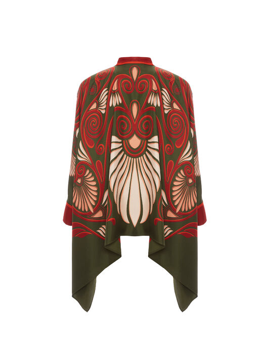 Foulard Shirt La DoubleJ: Kerylos Placée Dark Green SHI0167LAC008