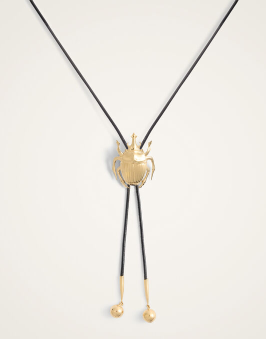 Scarab Cow Tie La DoubleJ: 24K Gold Plate NEC0041BRA003